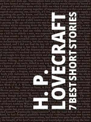 cover image of 7 best short stories by H. P. Lovecraft